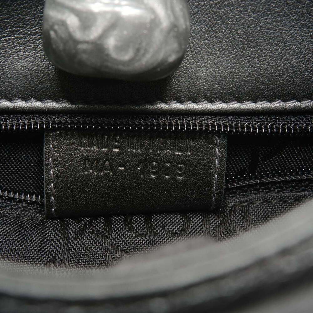 CHRISTIAN DIOR Gray Pearl Leather Shoulder Bag - Picture 10 of 12